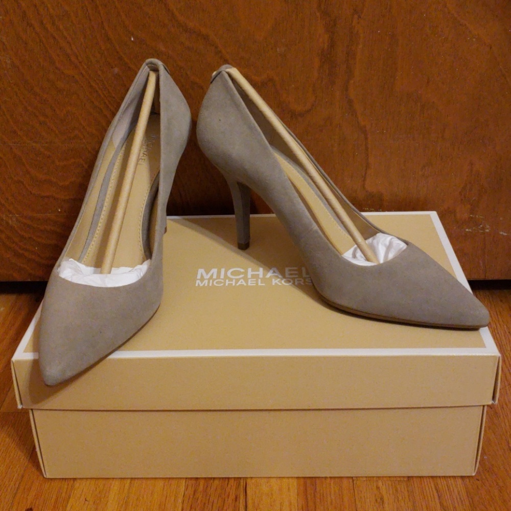 MICHAEL MICHAEL KORS MK-FLEX High Pump Suede Heels - Picture 1 of 4